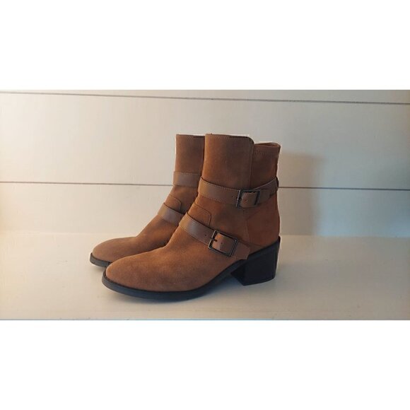 Donald Pliner Saddle Motorcycle Bootie/NWOB, Size 10M - Picture 1 of 9